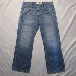4/$14 SONOMA mens JEANS blue FADED pants BOOTCUT mid-rise SIZE 34